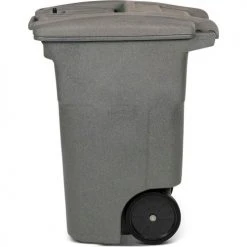 Toter Heavy Duty 2-Wheel Document Cart, 64 Gallon, Graystone - CDA64-53877 -Cheap Trash & Recycling Store Toter 64Gallon SecureDocumentCart Graystone CDA64 Side