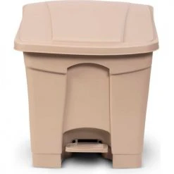 Toter Fire Retardant Step On Container, 8 Gallon, Beige - SOF08-00BEI 9 Toter Fire Retardant Step On Container, 8 Gallon, Beige - SOF08-00BEI -Cheap Trash & Recycling Store Toter 8Gallon SteponContainer Beige SOF08 Front1000x1000