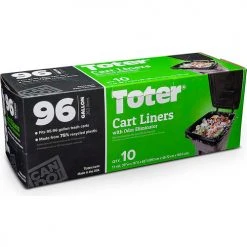 Toter 96 Gallon Cart Liner, 2.0 Mil, Black, 10 Pack - GB096-01000