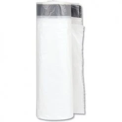 Inteplast Group Draw-Tuff Institutional Draw-Tape Can Liners, 23 gal, 1 mil, Natural, 150/Carton