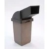 Wausau Tile Concrete Waste Receptacle W/Red Drive Up Top - 20" X 20" Gray/Tan