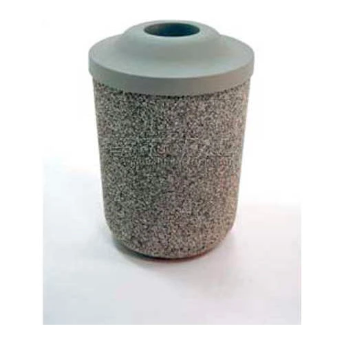 Wausau Tile Concrete Waste Receptacle W/Gray Pitch In Top- 24" Dia x 37" Sand 1 Wausau Tile Concrete Waste Receptacle W/Gray Pitch In Top- 24" Dia x 37" Sand