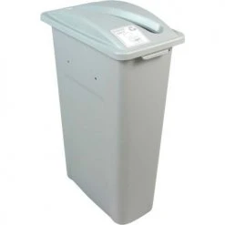 Busch Systems Waste Watcher Single - Paper Only, 23 Gallon, Gray - 101025