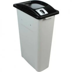 Busch Systems Waste Watcher Single - Waste Only, 23 Gallon, Gray/Black - 100928
