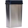 Witt Industries Witt Stainless Steel Wall Hugger Wastebasket w/Plastic Swing Top 22 Gallon, 70HTSS