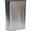 Witt Industries Witt Stainless Steel Wall Hugger Wastebasket Without Plastic Swing Top 22 Gallon, 70SS